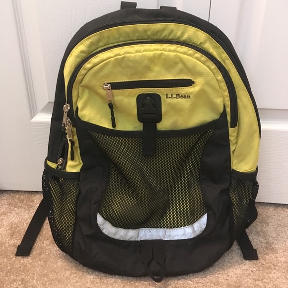 yellow ll bean backpack